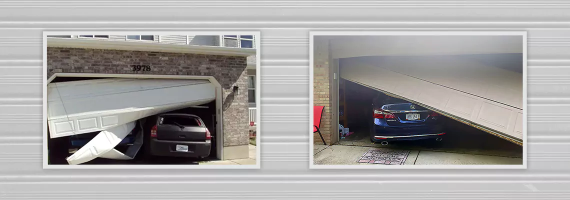 Repair Commercial Garage Door Got Hit By A Car in Plantation, Florida